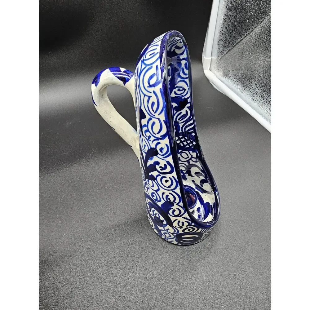 Mallorca Handle Painted Ceramic Candle Lantern‎